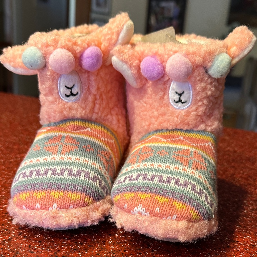 totes Pink and Multicolor Kids Slippers